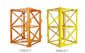 china manufacture self erecting tower crane mast section for use
