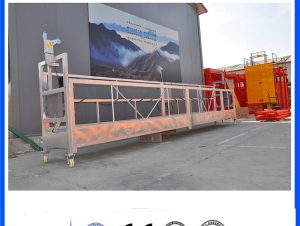 CE / ISO patvirtinta ZLP elektrinė konstrukcija / pastatas / išorinė siena pakabinama platforma / lopšys / gondola / pasukimo stadija / dangaus aukštumas