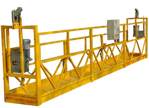 3 fazlı halat askılı platform sıcak galvanizli 7.5m zlp800a duvar boyama için