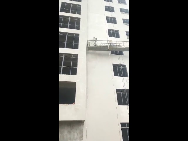Double cabin hoist lifting suspended platform