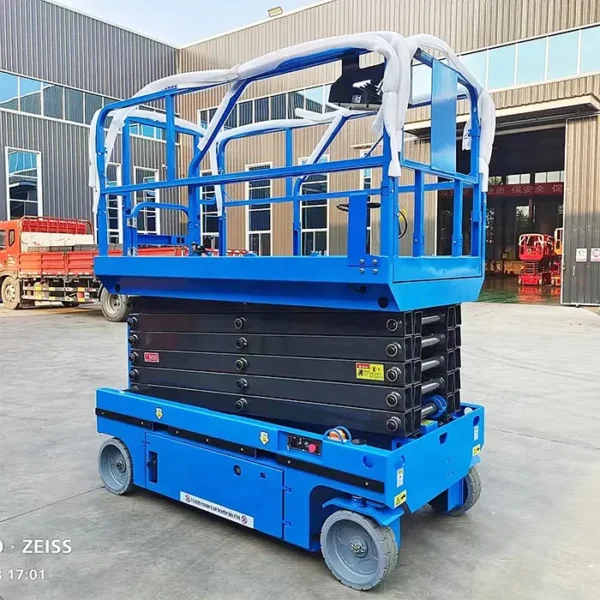 Battery powered 220V mobile electric self-propelled hydraulic scissor lift platform table with good price - Billede 3