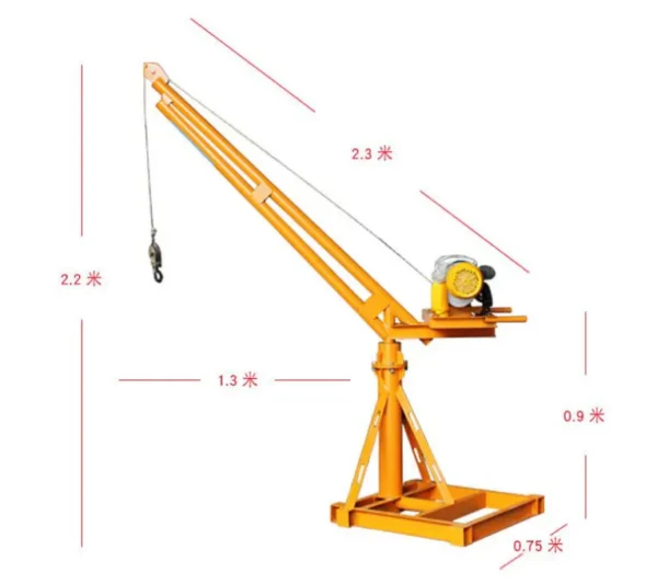 Mini 360 degree Construction Equipment Small Lifting Crane - Image 2