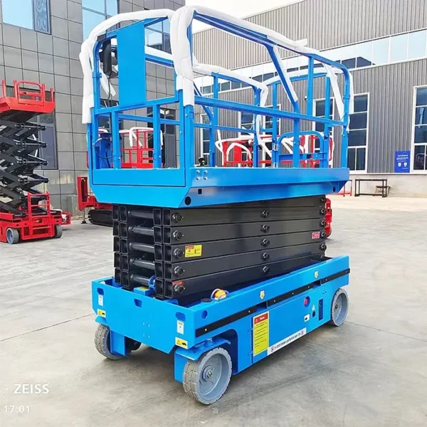 Battery powered 220V mobile electric self-propelled hydraulic scissor lift platform table with good price - Billede 2