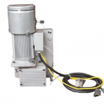 Wire rope traction hoist motor suspended working platform